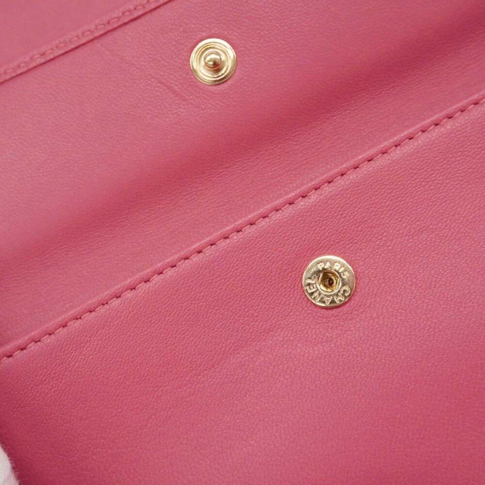 Chanel Matelasse Tri-fold Long Wallet in Lambskin, Pink Champagne, Women's - Picture 15 of 16
